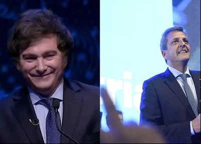 Javier Milei e Sergio Massa