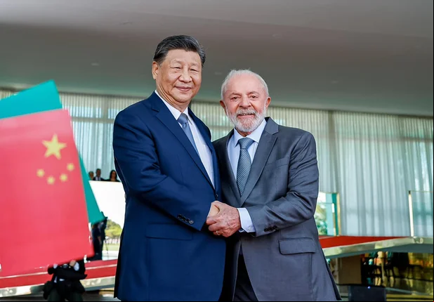 Presidente da China, Xi Jinping e Lula no Palácio da Alvorada