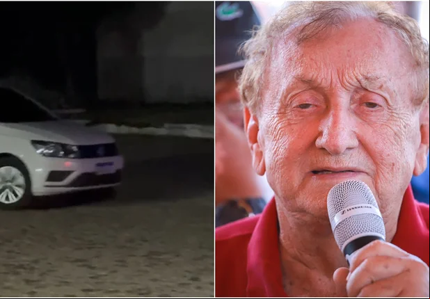 Veículo flagrado rondando a residência do ex-prefeito Mão Santa, em Parnaíba